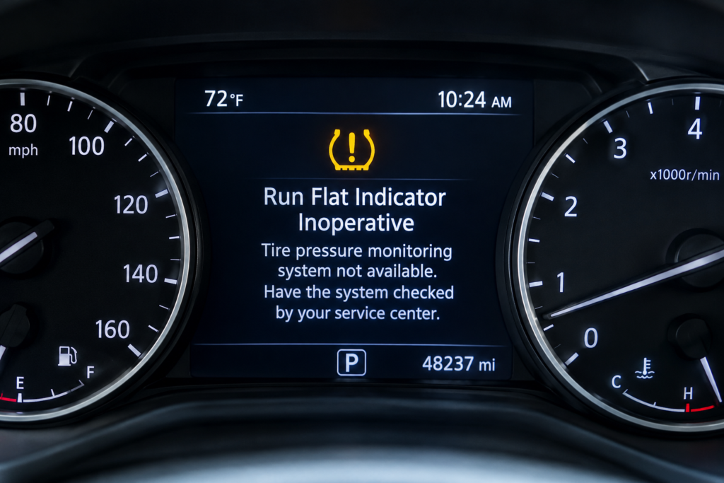 Run Flat Indicator Inoperative