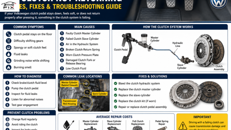 VW Clutch Not Returning: Causes, Fixes, and Complete Troubleshooting Guide